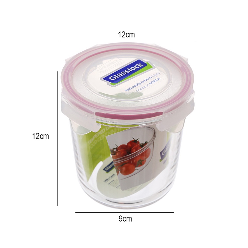 Hộp thủy tinh tròn cường lực 720ml Glasslock MCCD072 Hàn Quốc