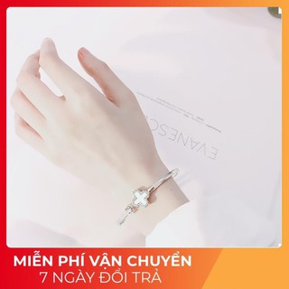 Vòng tay hoa lưới nữ tính si vàng VT005