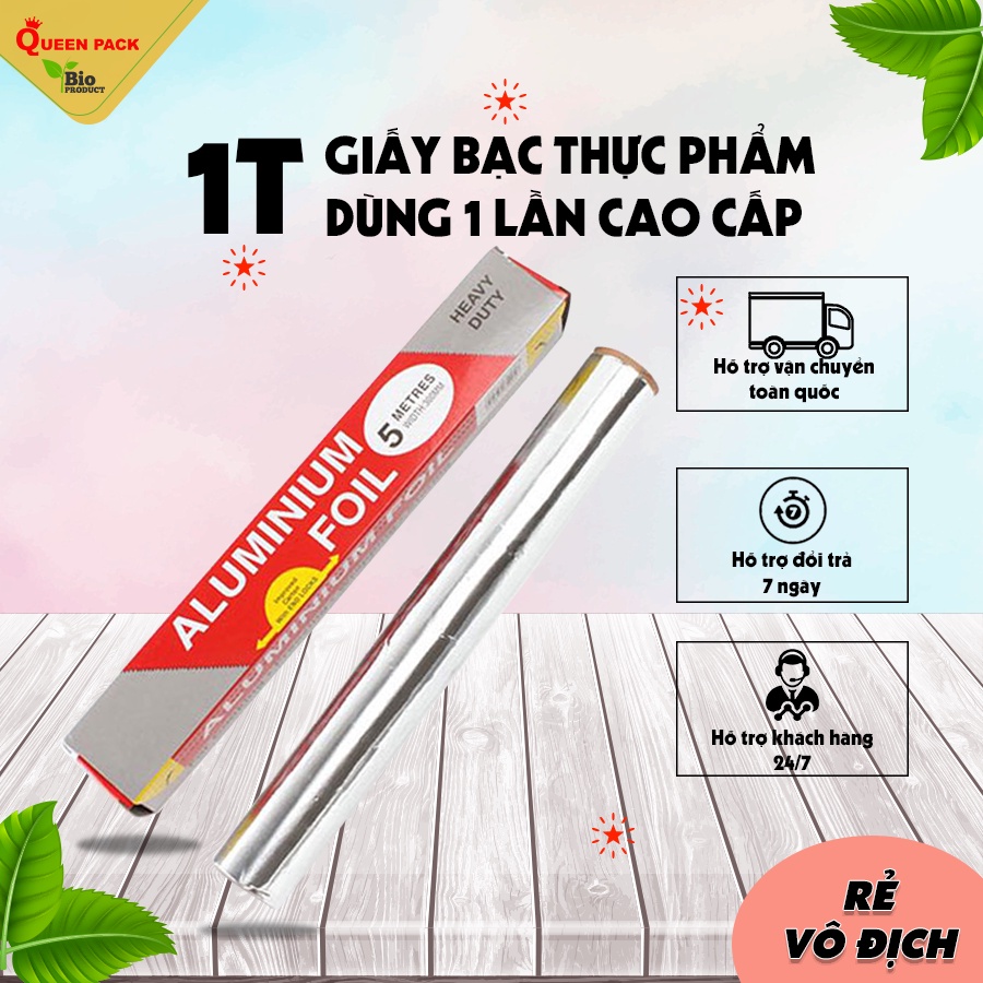 Sỉ 1 thùng Giấy bạc nướng size vừa và nhỏ, bọc thực phẩm chất lượng cao Queen Pack