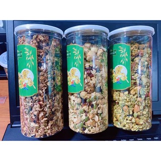 Lon 500g granola nướng mật ong 3 vị