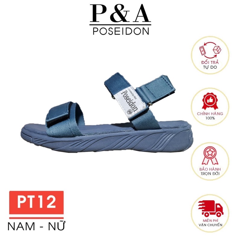GIÀY SANDALS P&A PT12 NAM/ NỮ SIÊU NHẸ SIÊU ÊM ĐẾ PHYLON MAU KHÔ