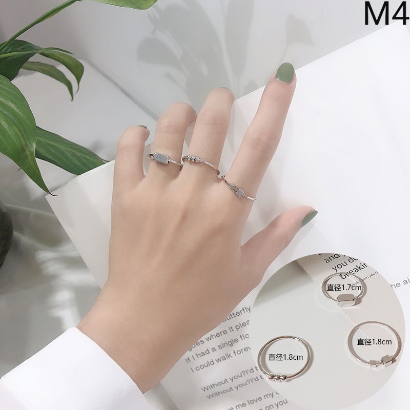 Sỉ 3 Set nhẫn kiểu dáng đa dạng thời trang