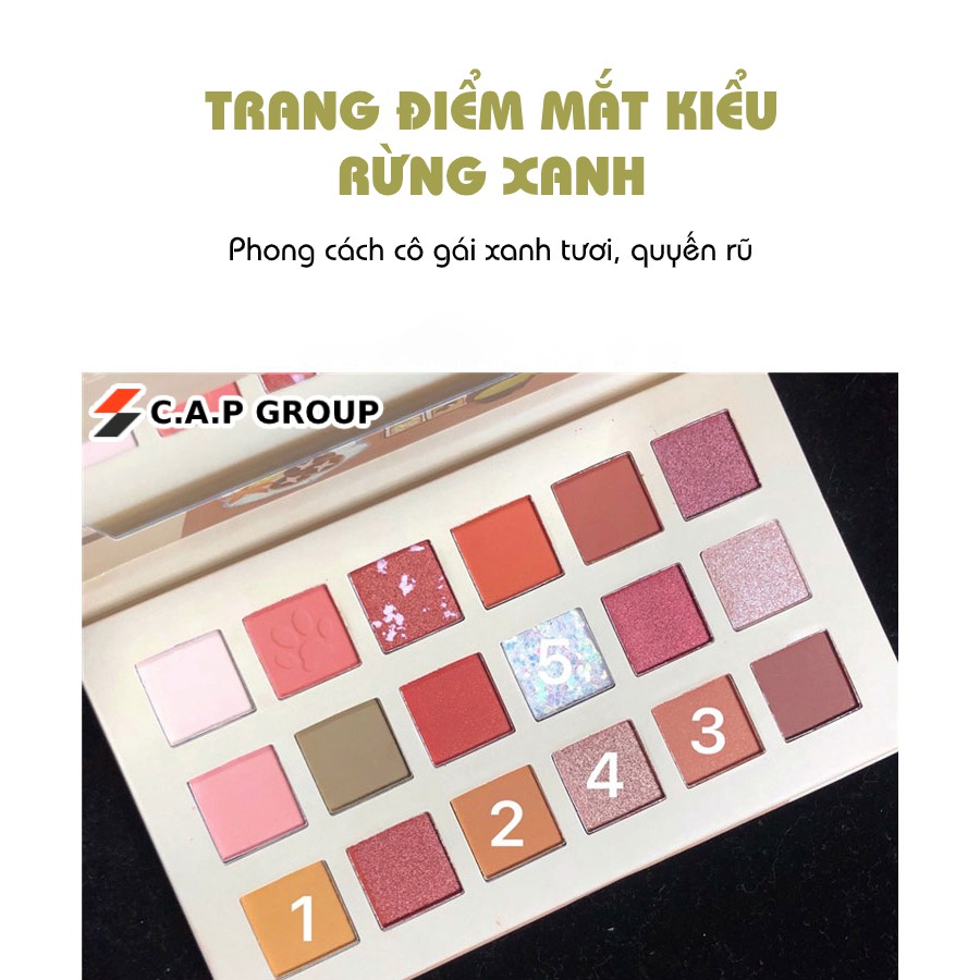 Bảng phấn mắt nội địa trung nhũ lấp lánh kim tuyến 18 ô màu trang điểm mắt Muge Leen - [ Mẫu mới ] | BigBuy360 - bigbuy360.vn