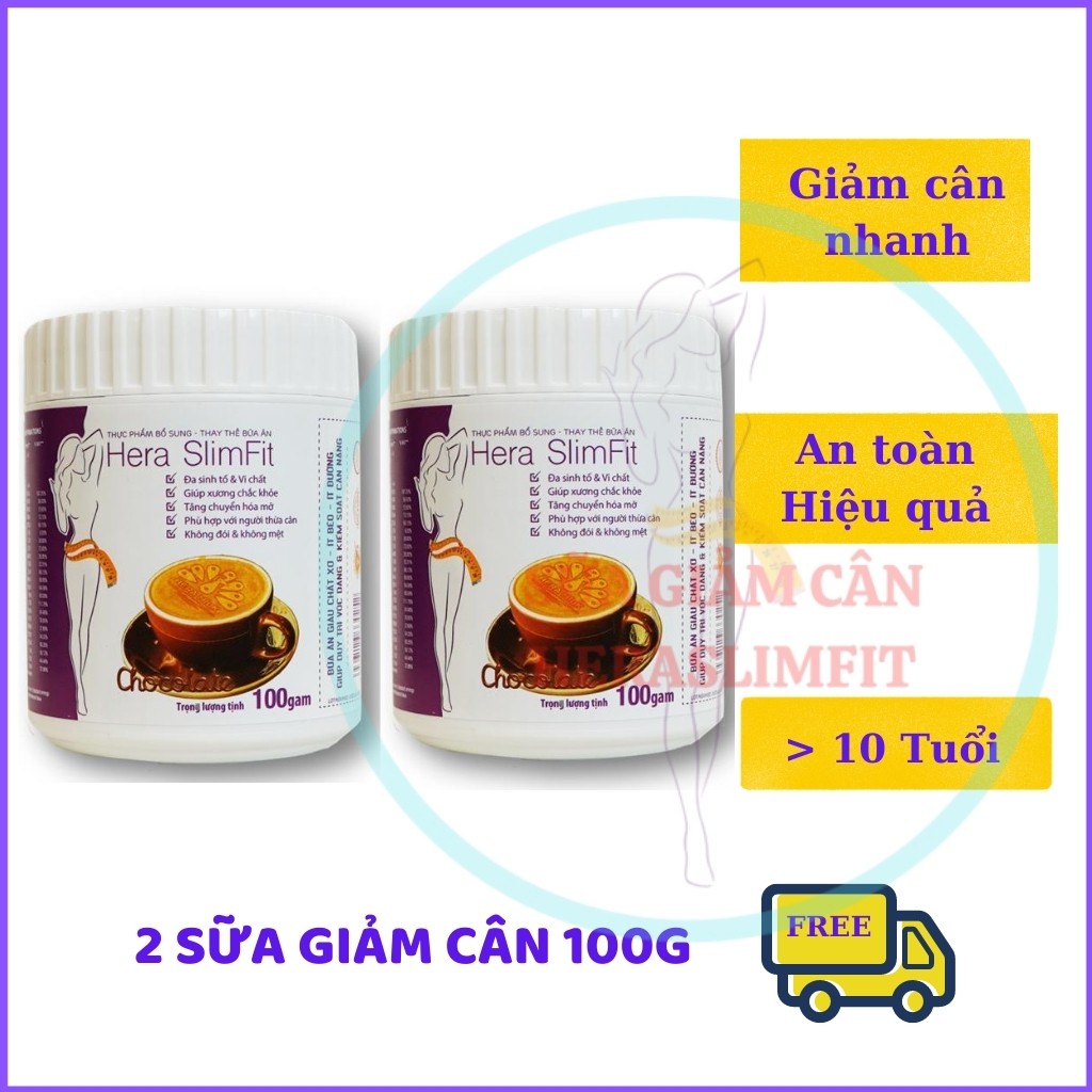 Sữa Giảm Cân HERA SLIMFIT GC02 Giảm Eo Siêu Tốc - Giảm Cân An Toàn – Giảm Cân Nhanh (02 Hộp 100GRAM)