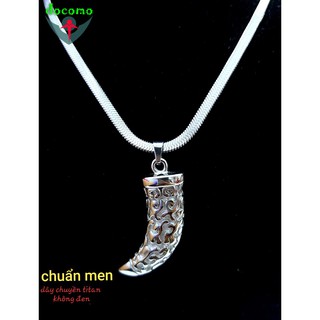 bộ Dây chuyền nam + mặt Titan cao cấp, không đen, không gỉ sắt