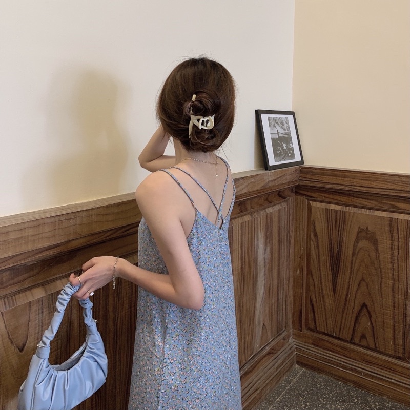 VÁY HAI DÂY HOA NHÍ ĐẦM HAI DÂY HOA NHÍ DÀI QUAI CÁCH ĐIỆU