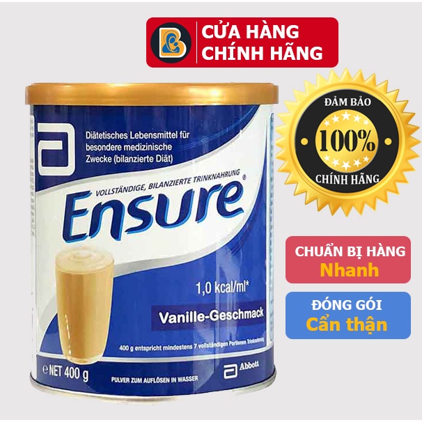 [Mã GROSALE55 giảm 8% đơn 500K] Sữa Ensure của Đức 400g Date mới