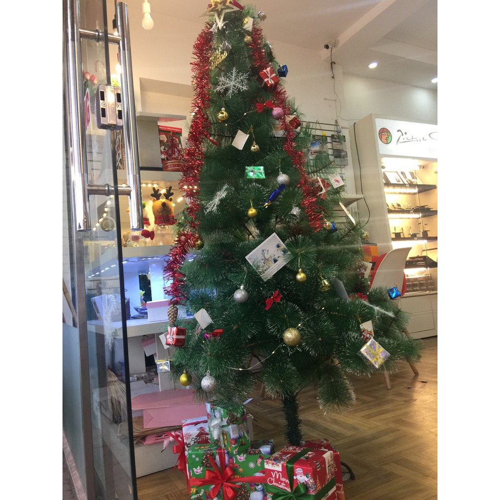 Cây thông Noel 1m2 lá kim đầy đủ phụ kiện trang trí | Shopee Việt Nam
