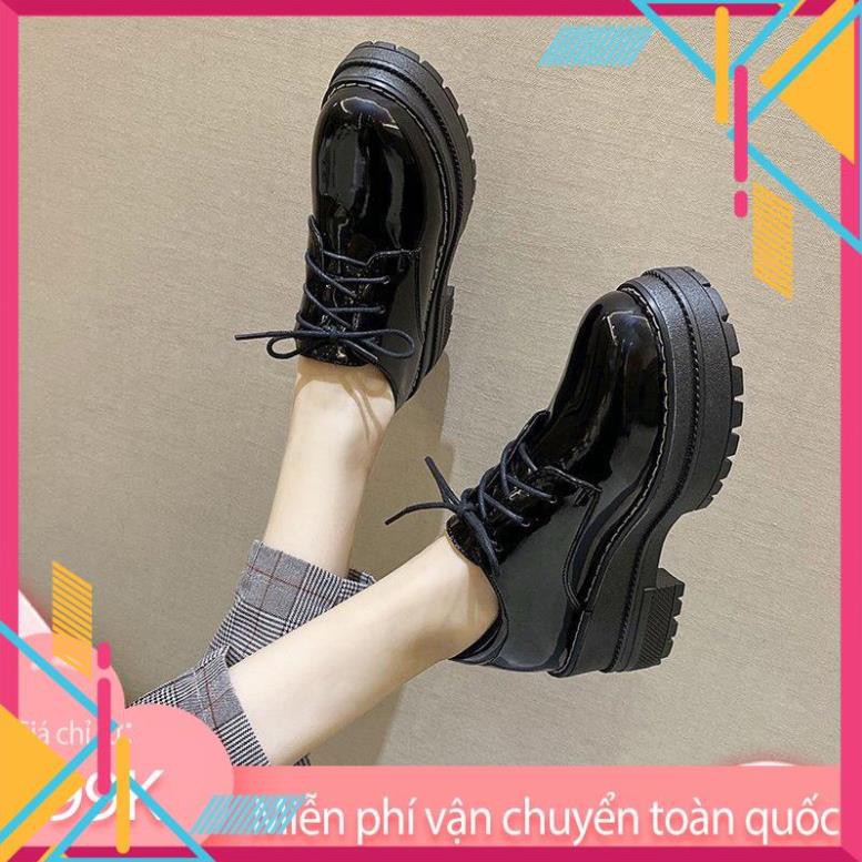 Bốt nữ 💝FREESHIP💝 Giầy boot cổ thấp da phong cách Hàn