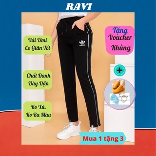 Quần Jogger Nữ  RAVI Tập Gym 💖FREESHIP💖Quần Thể Dục Vải Co Giãn 4 Chiều Không Xù Lông Không Ra Màu