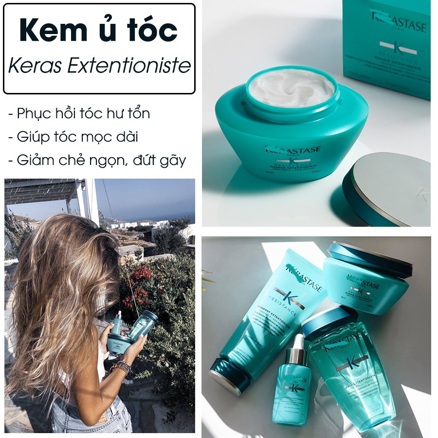 Kem ủ tóc phục hồi tóc hư tổn và dài nhanh hơn Kerastase Resistance Extentioniste Masque