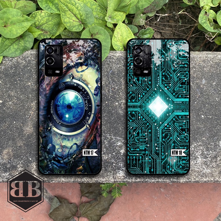 ỐP LƯNG KÍNH CƯỜNG LỰC OPPO A55 phong cách cá tính