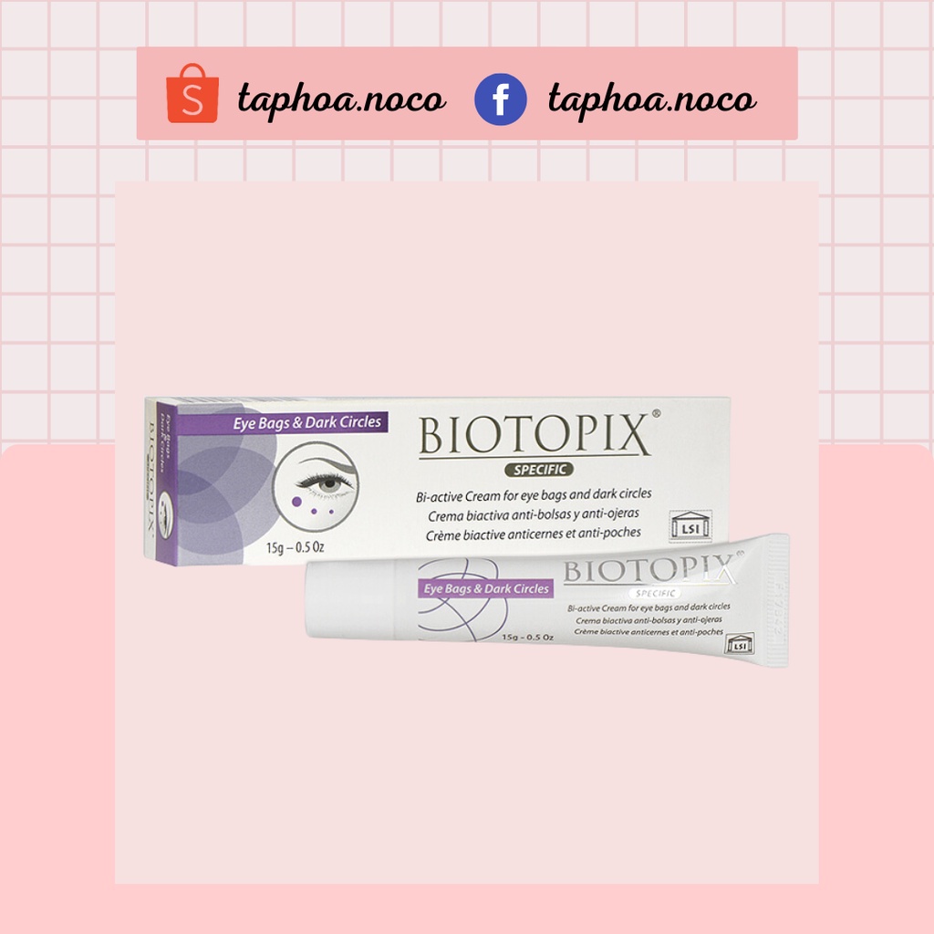 Kem mắt giảm quầng thâm và bọng mắt LSI Biotopix Specific Eye Bags &amp; Dark Circles 15g