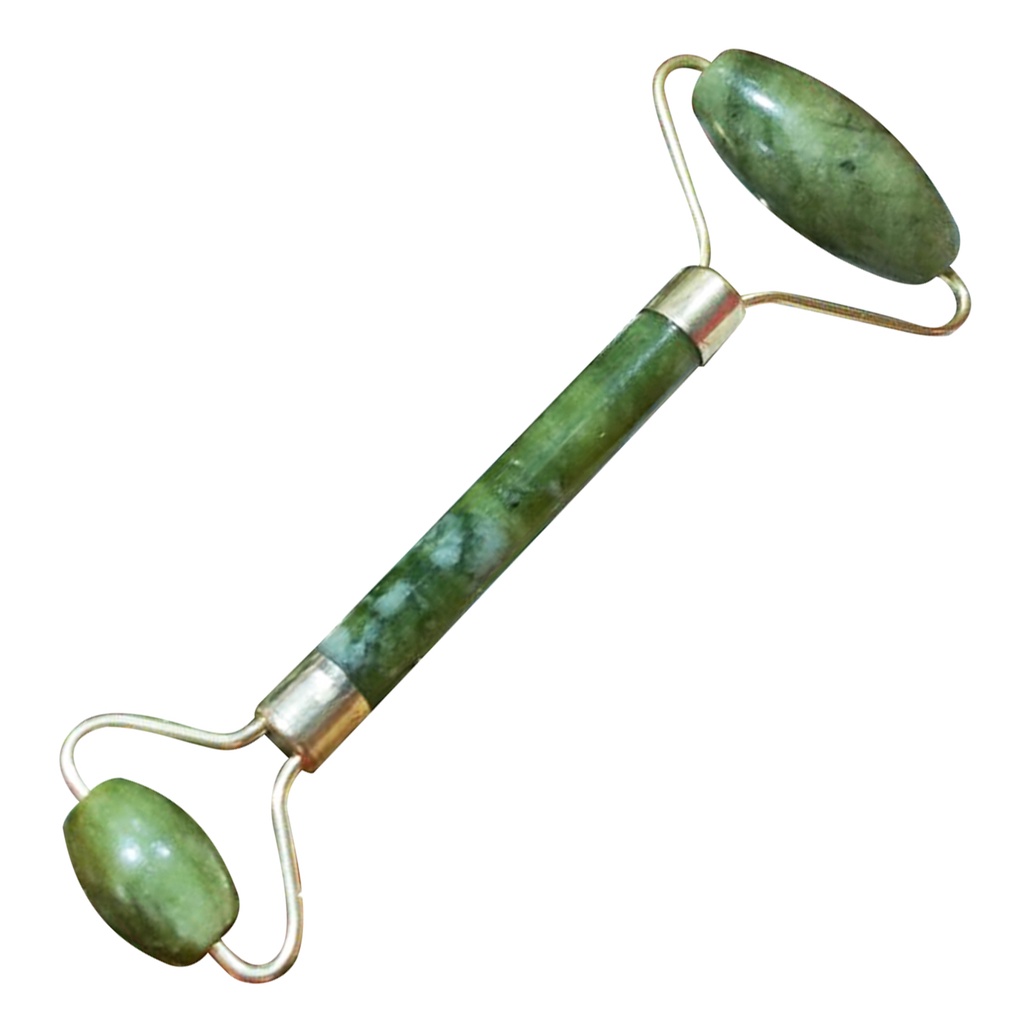 [Hàng mới về] Dụng cụ lăn mát xa thiết kế hai đầu bằng ngọc bích giả giúp nâng cơ mặt và làm thon gọn mặt