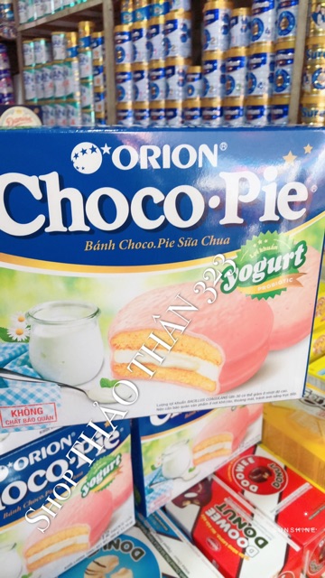 ❤Bánh Orion ChocoPie Sữa Chua Yogurt Lợi Khuẩn Probiotic 360g (12 gói x 30g)