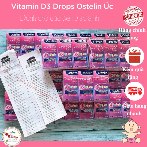 Sale Vitamin D3 Drops Ostelin dạng giọt cho trẻ sơ sinh xuất xứ ÚC hết 2/2023