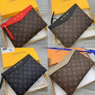 clutch cầm tay lv hàng mềm mỏng đẹp