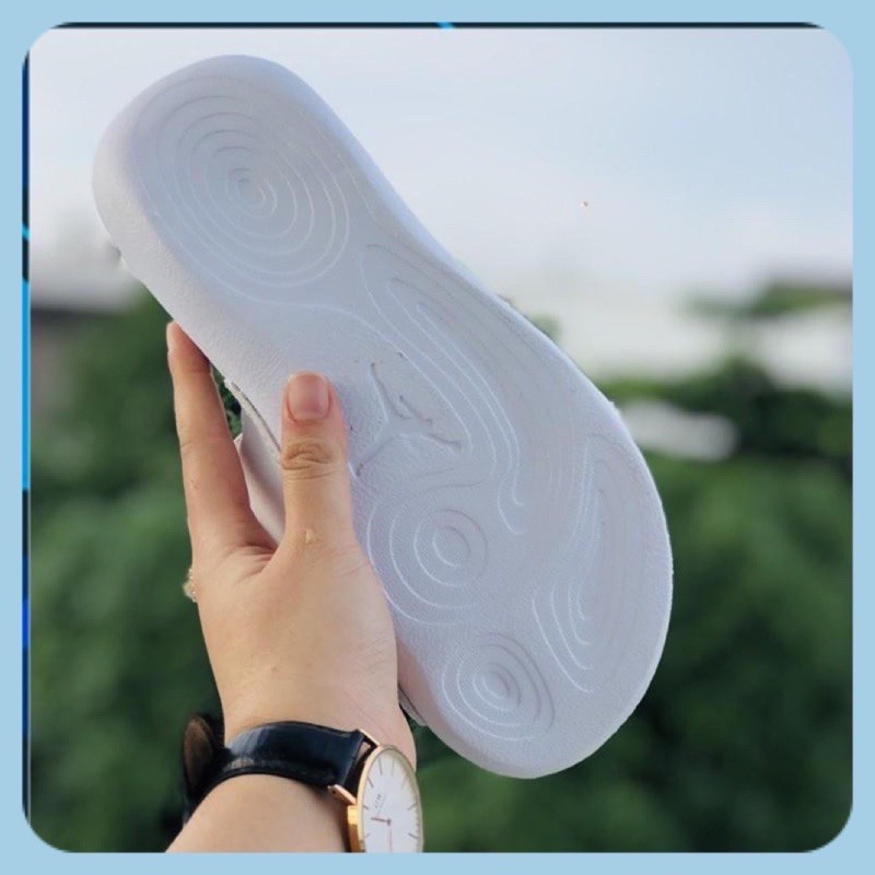 Dép jordan hydro màu trắng lót xanh ❤️ Tặng hộp + Ảnh Thật + Sẵn Hàng ❤️ Full Size nam nữ