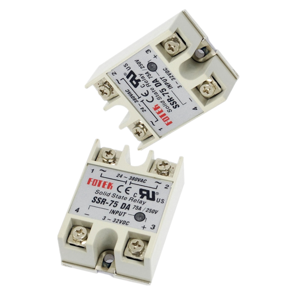 Rơ Le Trạng Thái Rắn SSR-75DA 24V-380V 75A 250V 3-32V DC Chuyên Dụng