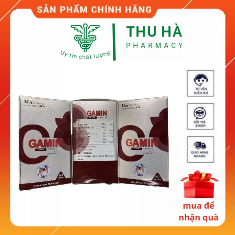 [Giá gốc] Gamin nano calcium -Bổ sung canxi- Hộp 60 viên