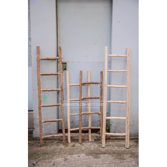 Thang gỗ tự nhiên trang trí