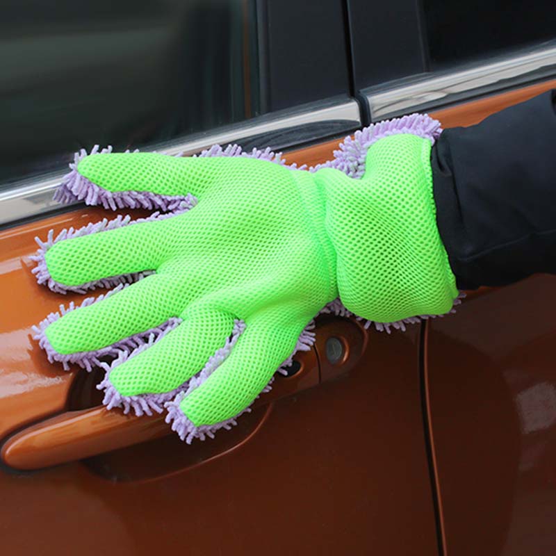 Găng tay rửa xe hơi SEAMETAL lông cừu san hô siêu mịn hai mặt đa năng tiện lợi