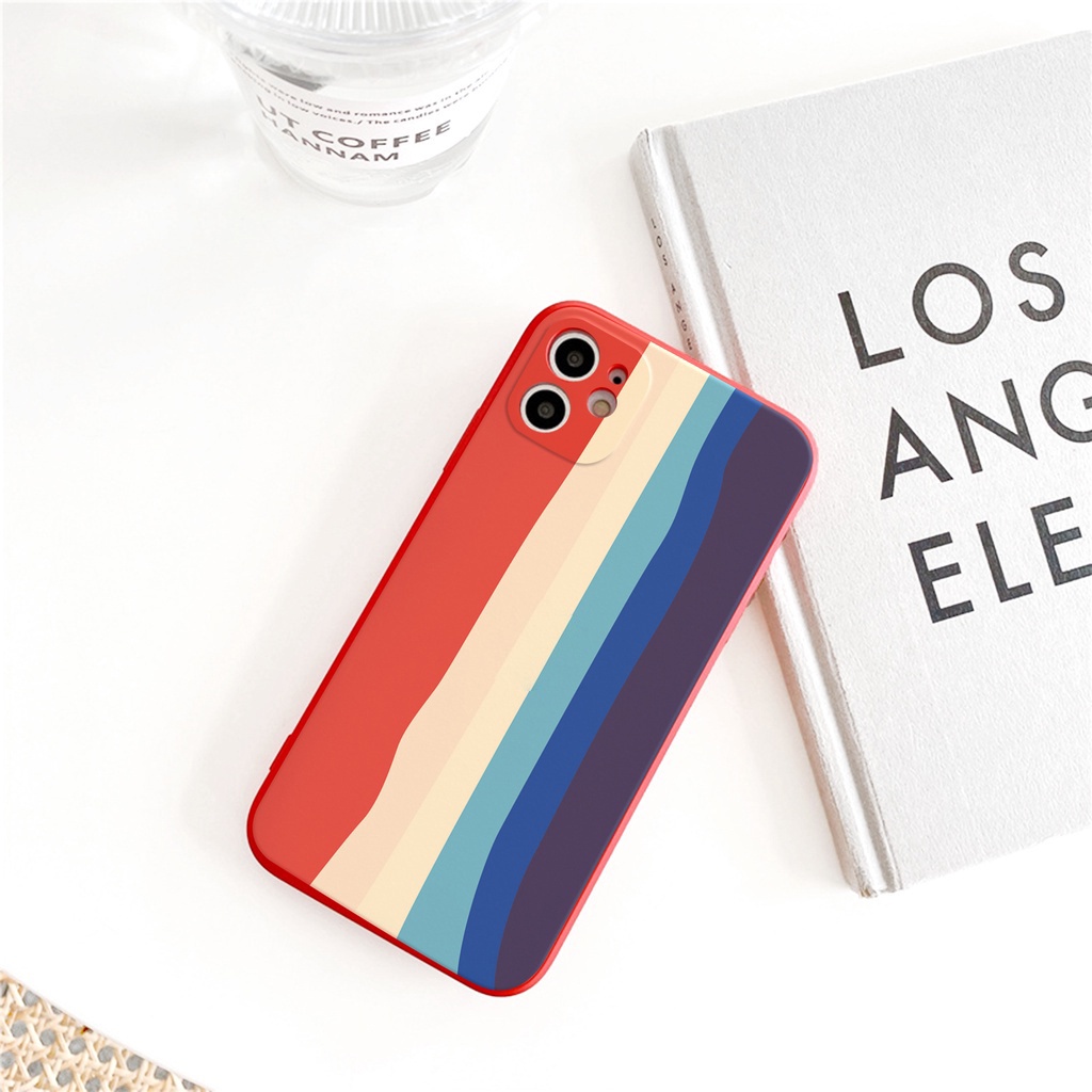 Ốp lưng iphone Cầu vồng cạnh vuông 5/5s/6/6plus/6s/6splus/7/7plus/8/8plus/x/xr/xs/11/12/pro/max/plus/promax