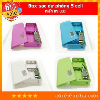 ✅ [RẺ NHẤT VIỆT NAM] ⚡ Box sạc dự phòng 5 cell hiển thị LCD