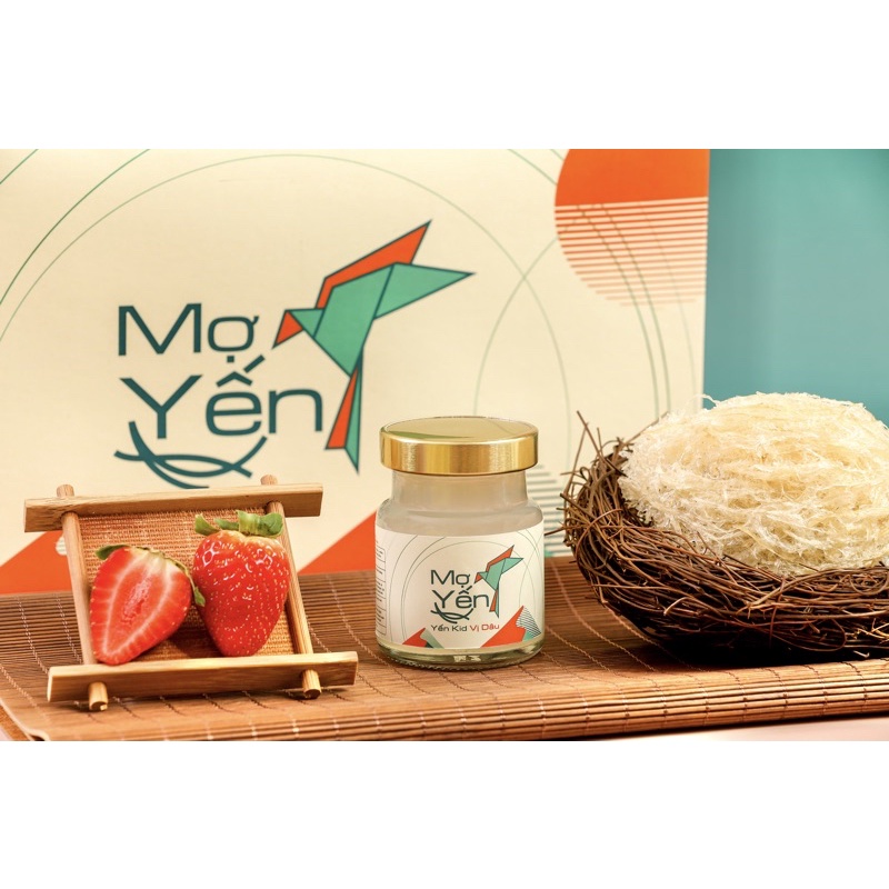 Combo 10 hũ Yến Kid Vị Dâu MỢ YẾN, hỗ trợ hệ miễn dịch trẻ, giàu dinh dưỡng giúp bé ngon miệng 25% Yến thật