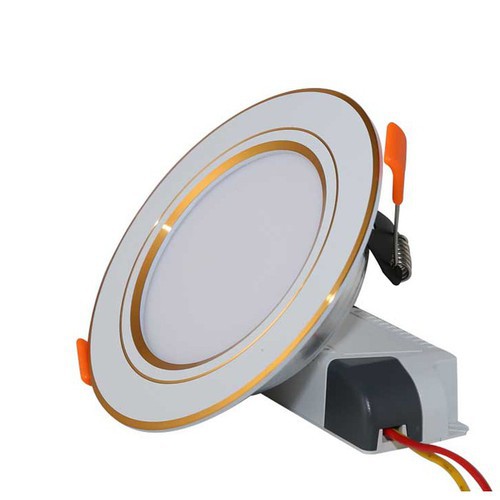 Đèn LED Âm trần Downlight 7W Viền Vàng 3 CHẾ ĐỘ