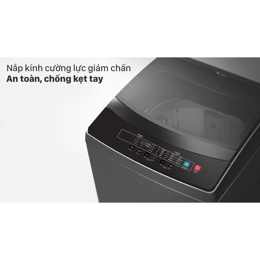 Máy giặt lồng đứng Casper 8.5 kg WT-85N68BGA Xuất xứ Thái Lan -Hàng chính hãng