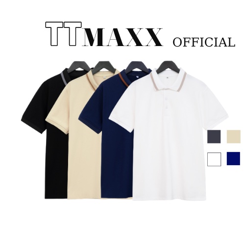 Áo Thun Nam POLO trơn Vải Cá Sấu Cotton A666 Ngắn tay Bo Dệt Viền Cực Sang Trọng