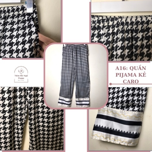 Đồ ngủ pijama nữ hàn quốc lụa LATIN đẹp,Đồ bộ nữ quần dài cao cấp Bộ mặc nhà nữ POPPY-ZICZAC