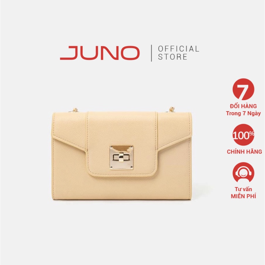 Ví Nữ Cầm Tay Thời Trang JUNO Da Trơn Nắp Cách Điệu Kèm Dây VI165