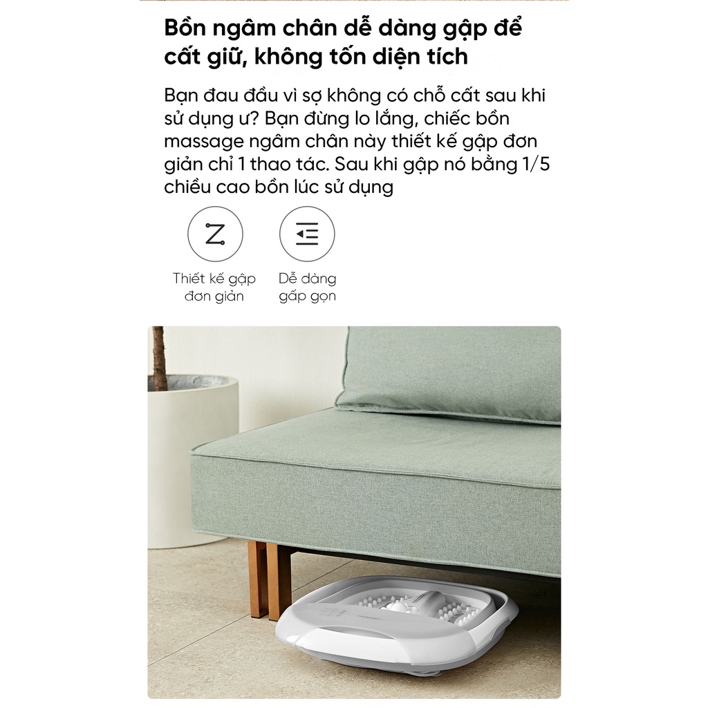 Bồn ngâm nước massage chân xiaomi LF-ZP008