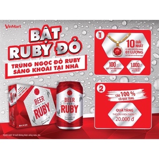 Bia Ruby đỏ- thùng 24 lon- ship hỏa tốc