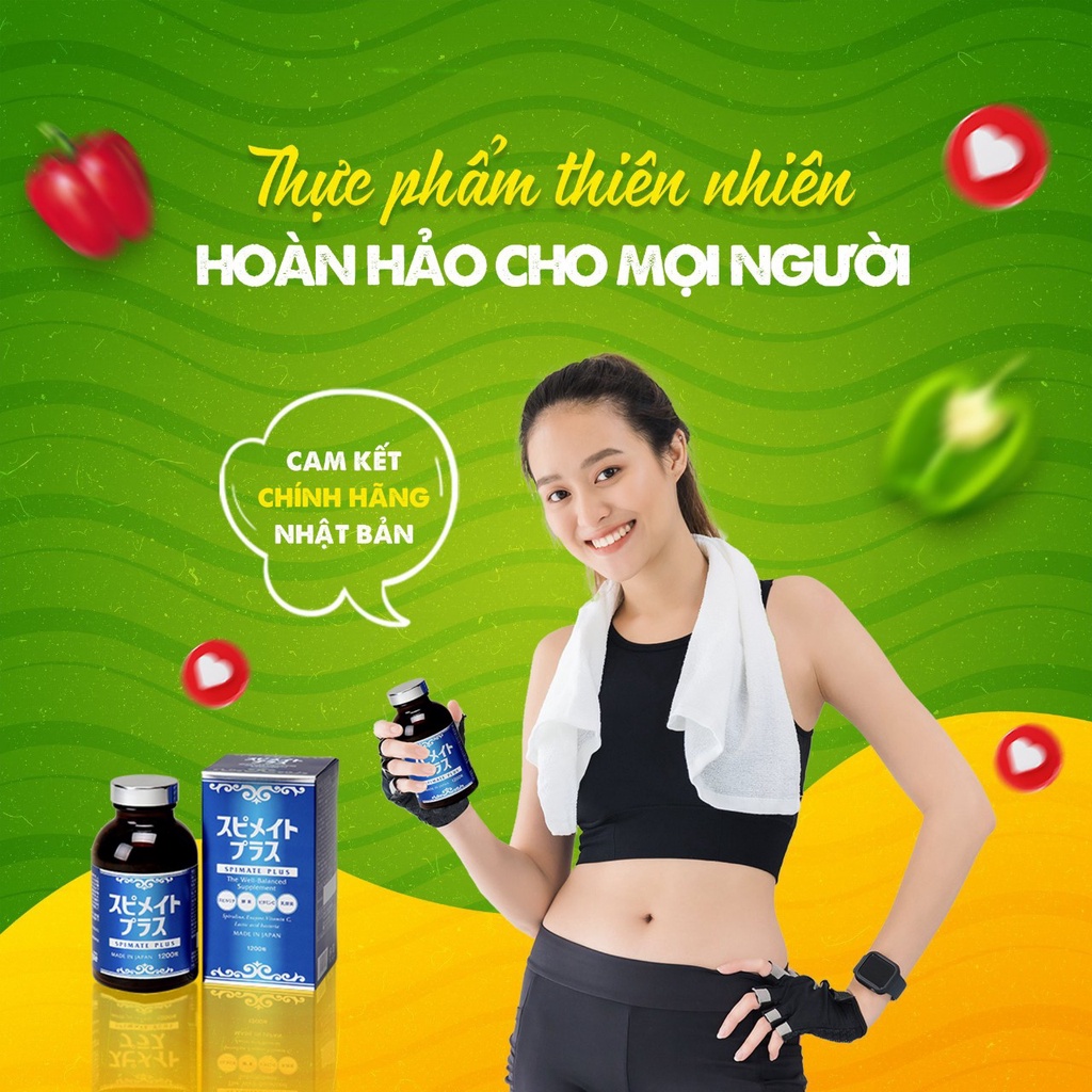 Viên uống hỗ trợ sức khỏe Tảo Spimate Plus NHẬT BẢN 600 viên-P088021