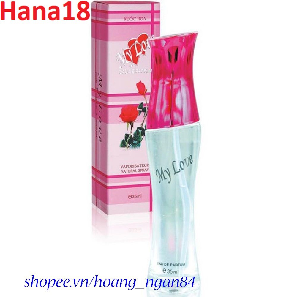 Nước Hoa Nữ 35ml My Love Hộp Màu Sọc Hồng Chính Hãng.