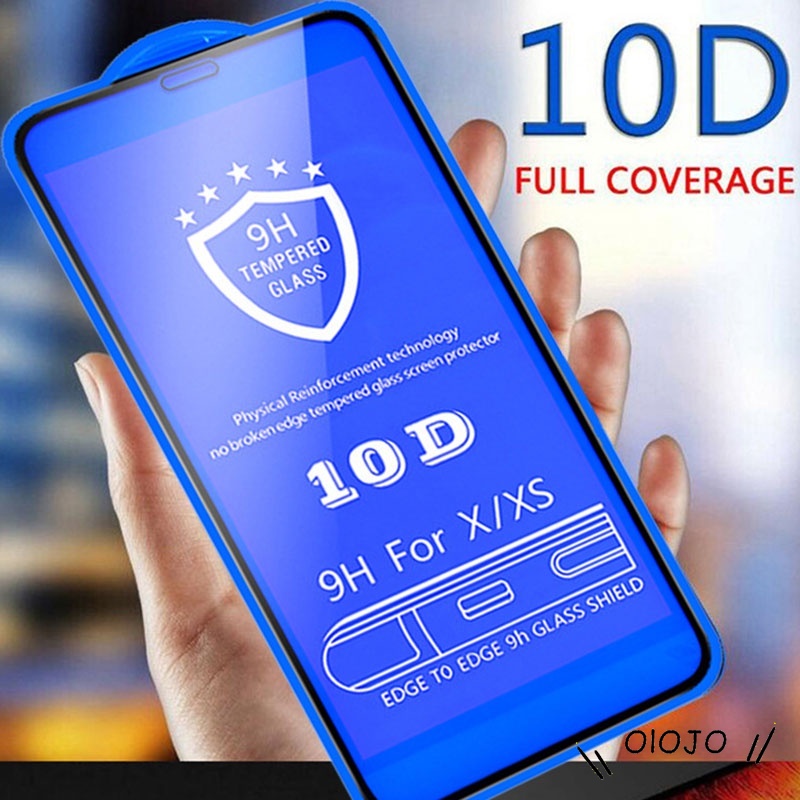 Kính Cường Lực 10d Bảo Vệ Toàn Màn Hình Cho Iphone Olo