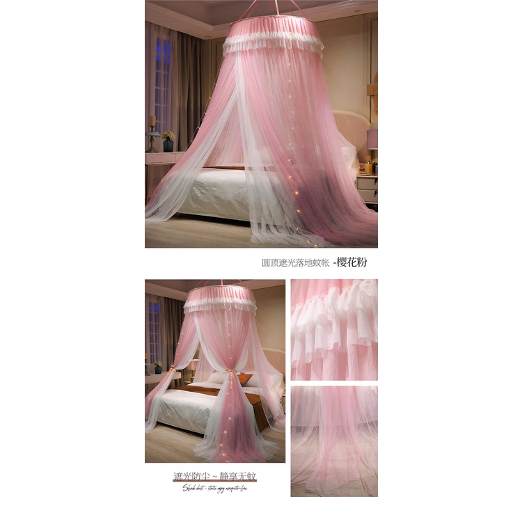 Màn khung tròn công chúa 3 cửa không khoan tường siêu xinh