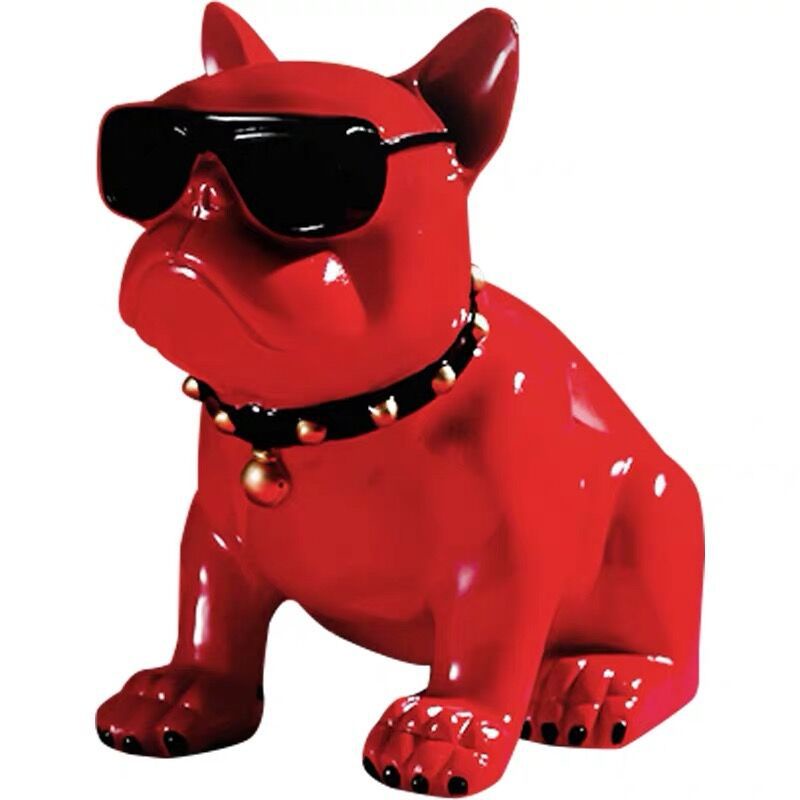 Tượng Chó Bulldog đeo kính cực ngầu, ống đựng tiết kiệm trang trí phòng khách