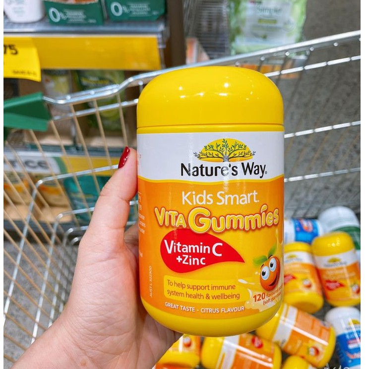 Nature's Way Kids Smart Vita Gummies Vitamin C & Zin C lọ 120 viên và 60 viên