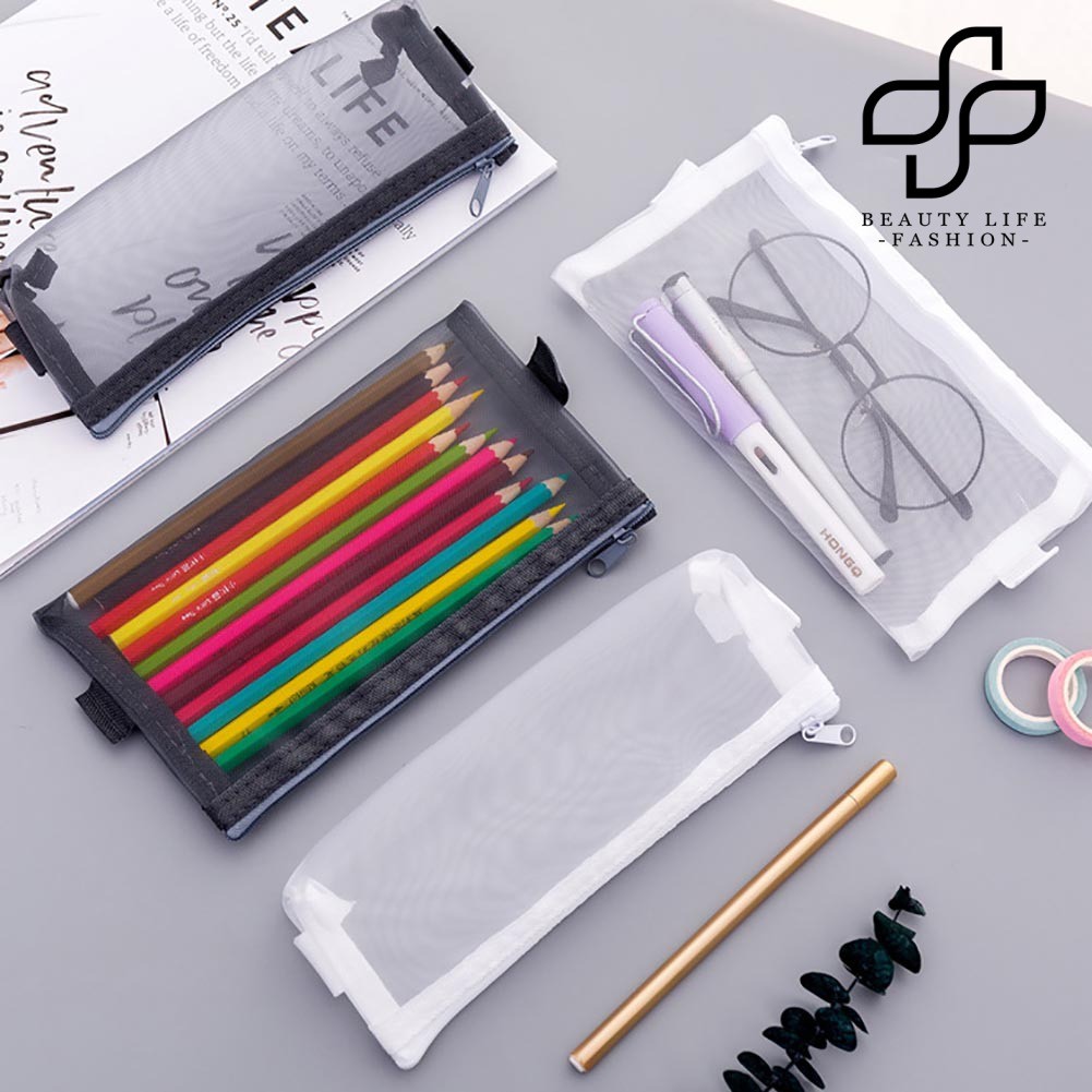 Túi đựng bút bằng lưới trong suốt cho văn phòng/trường học
