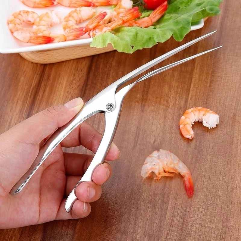 1 Dụng Cụ Lột Vỏ Tôm Bằng Thép Không Gỉ