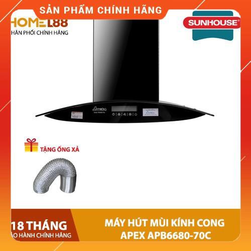 [ELHAT4 giảm 7% tối đa 700K] Máy hút mùi kính cong APEX APB6680-70C chính hãng giá tốt