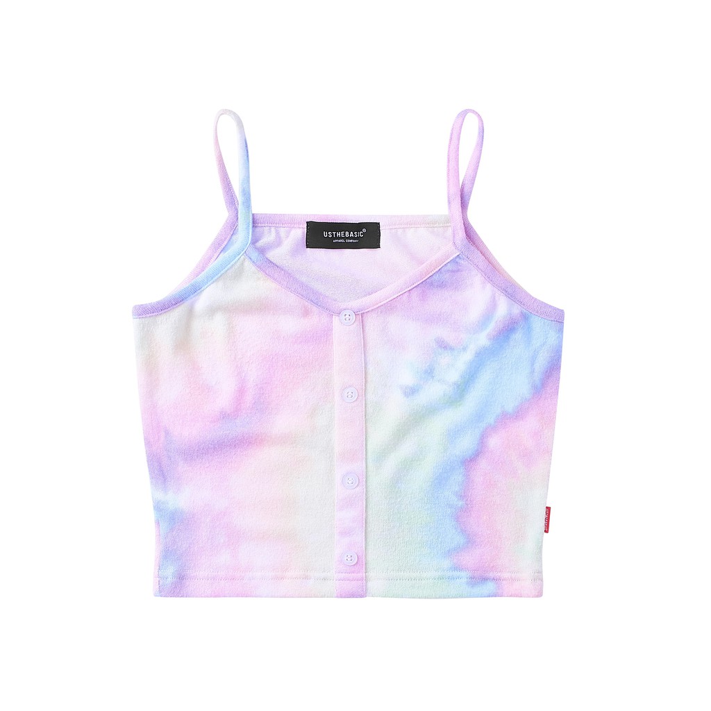 Usthebasic - Áo 2 dây cài nút Tie Dye