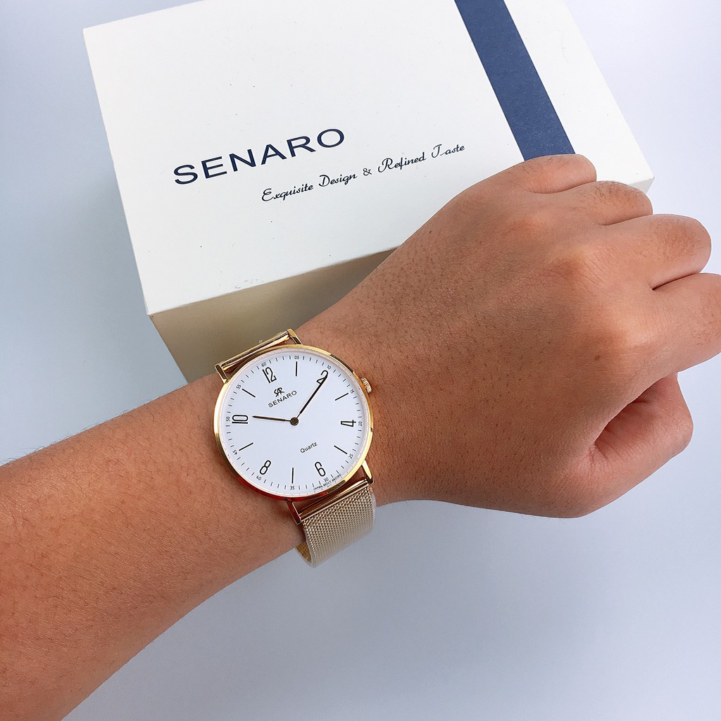 Đồng hồ nam SENARO Every Time Large 66016GWG thương hiệu Nhật Bản - LAMY WATCH