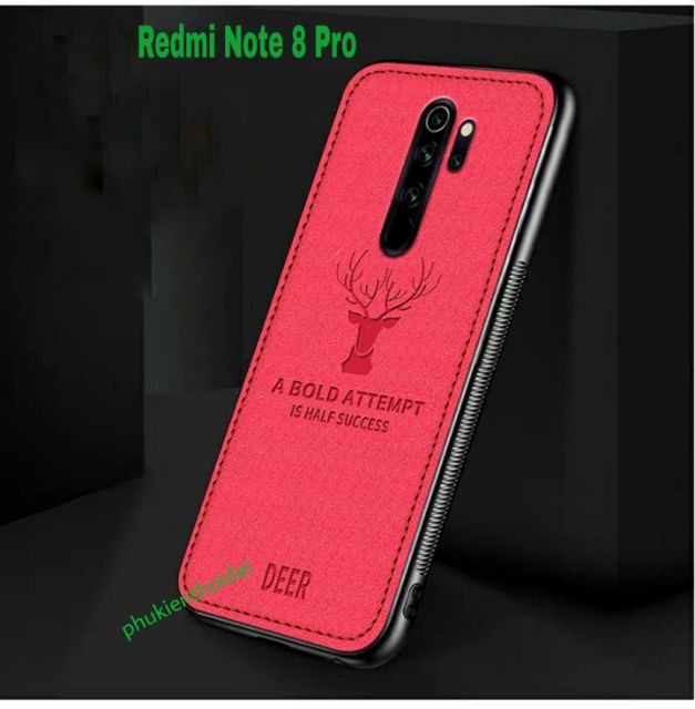 Ốp Redmi Note 8 Pro / Redmi 9 / Note 9s / Note 10 Pro / Note 9 Pro vải mền đầu hươu cao cấp