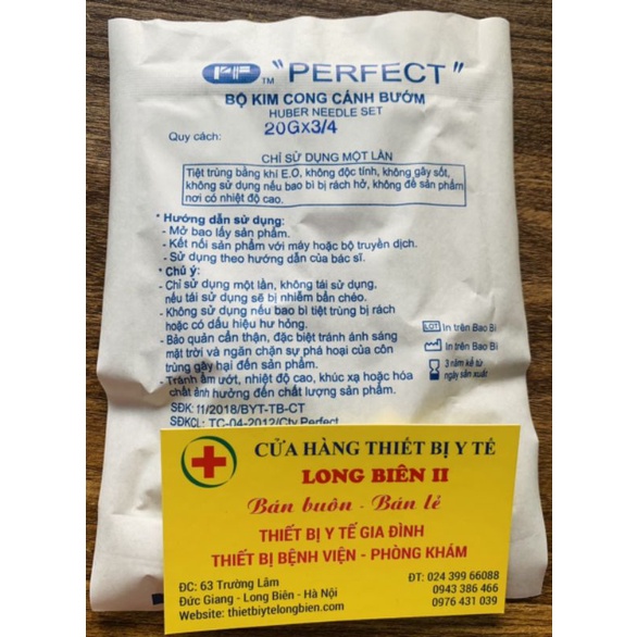 Kim buồng truyền, kim cong cánh bướm 20GX3/4 - Hàng chuẩn