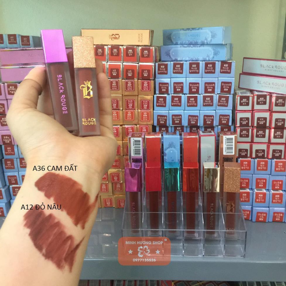 Son HANDMADE black nắp tím A12 A36 mix màu ( thiết kế son BLack Rouge hottrend ) | BigBuy360 - bigbuy360.vn